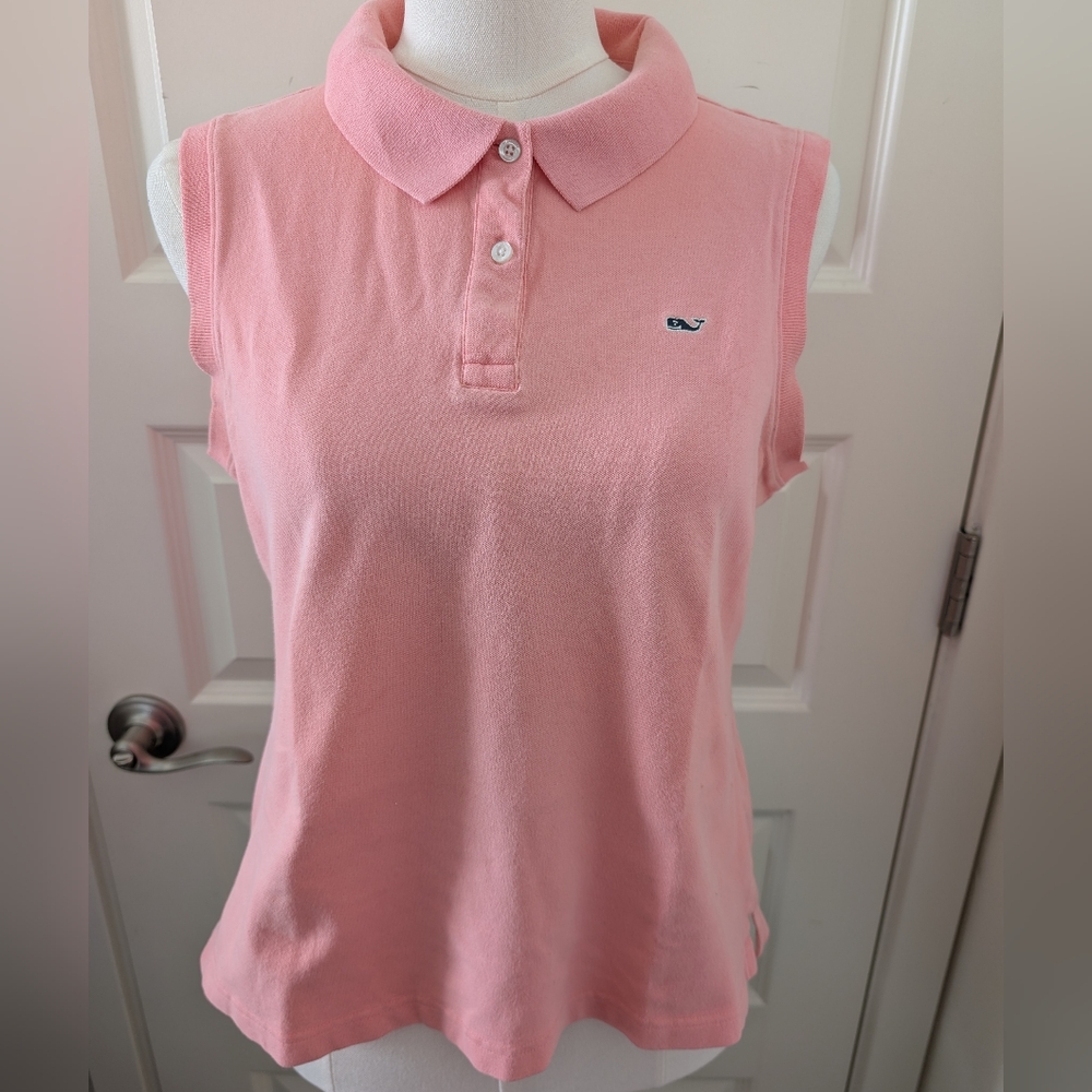 VINEYARD VINES Pink Sleeveless Polo Top Size Large
